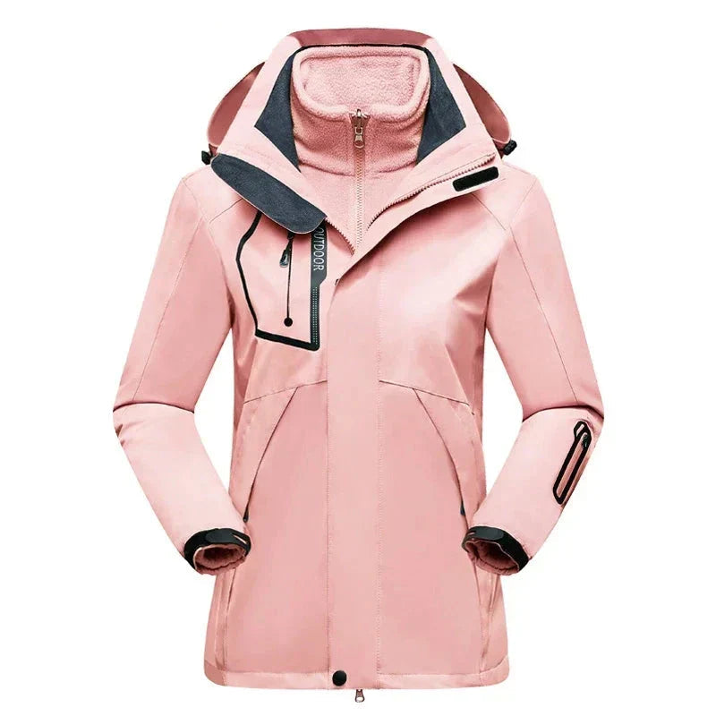 Julia - Langärmelige Wasserdicht 3 in 1 Kapuze Jacke