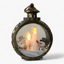 FrostGlow - Dekor Weihnachten Schneemann Lampe Mit LED Laterne Simuliert
