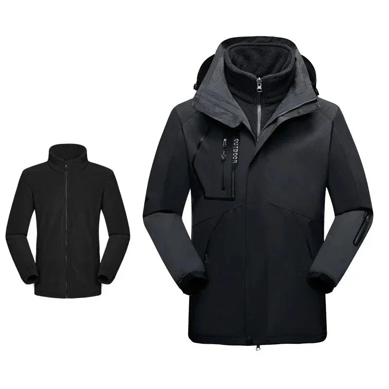 Julia - Langärmelige Wasserdicht 3 in 1 Kapuze Jacke