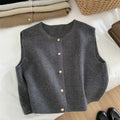 Clara - Weicher und warmer ärmelloser Pullover mit Rundhalsausschnitt