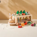 VeggieTots - Interaktiver Holzwagen mit bunten Gemüsesortierern und Tierfiguren