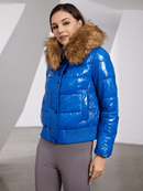 Anna - Langärmelige Kunstpelz Kapuze Jacke Mit Reißverschluß