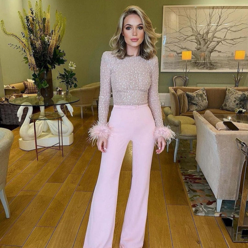 Mila – Lässiger Jumpsuit mit ausgestelltem Bein und langen Ärmeln