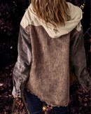 Annika - Langärmelige Kapuze Kordjacke Mit Schaltflächen