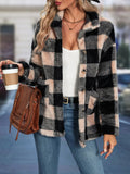 Aveline - Langärmelige Seitentaschen Jacke Mit Knöpfen