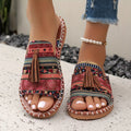 Aria – Schicke Blumen Sandalen mit Quastendetail
