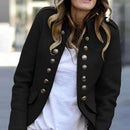 Tessa - Bequeme langärmelige Jacke mit Knöpfen und Taschen