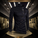 Andreas - Lässiges Schlanke Passform Hemd mit langen Ärmeln und Knöpfen