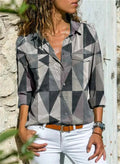 Nova – Klassisches Button-Up-Shirt mit langen Ärmeln und einzigartigen Drucken