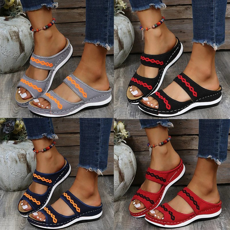 Mila - Orthopädisch Niedriger Absatz Unterstützung Bogen Sandalen