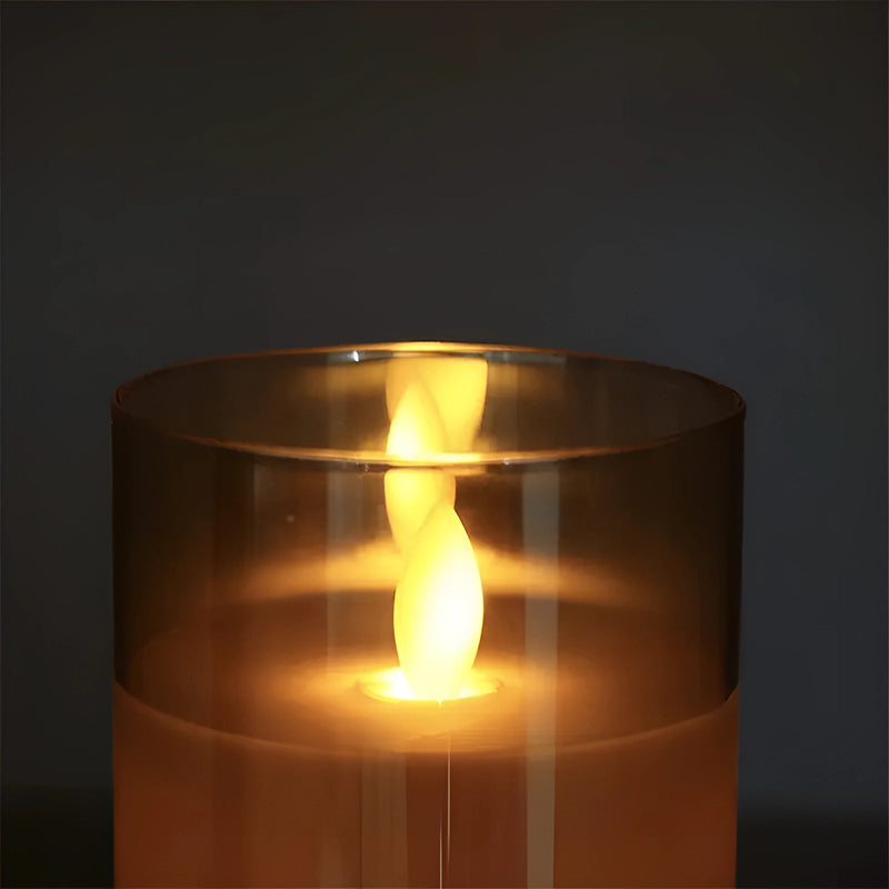 GlowLite - Dekorative Rauchfrei Batteriebetrieben LED Flammenlos Kerzen