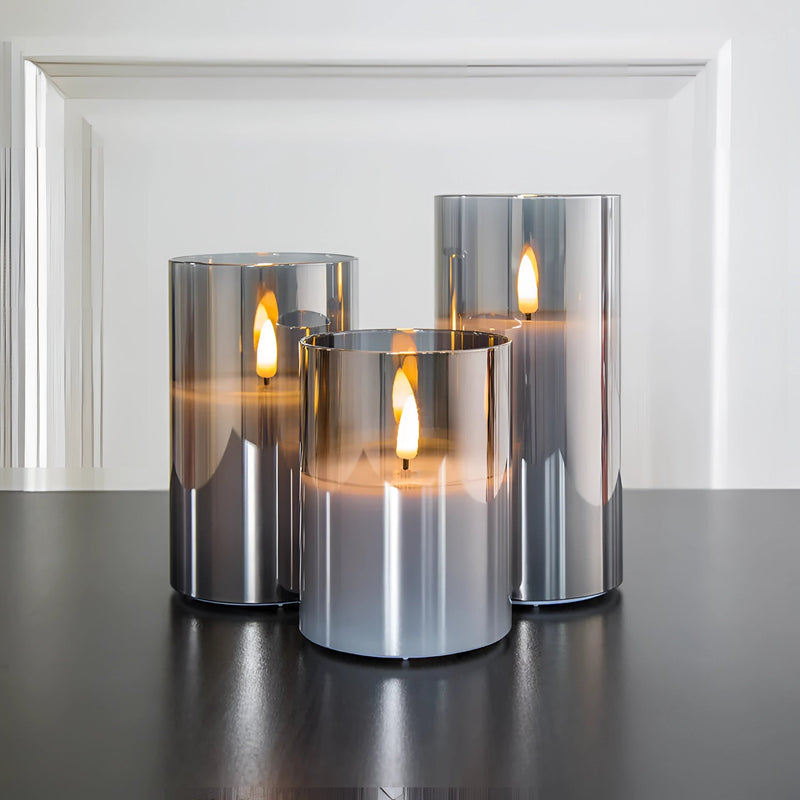 GlowLite - Dekorative Rauchfrei Batteriebetrieben LED Flammenlos Kerzen
