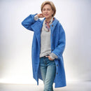 Anna - Langärmelig Kapuze Mantel Mit Knöpfen