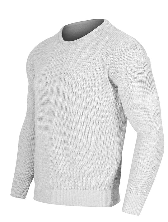 Claus - Lässiger Langärmelig Rundhalsausschnitt Strickpullover