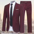 Felix - Reverskragen Taschen Blazer Mit langen Hosen Zweiteiliges Satz