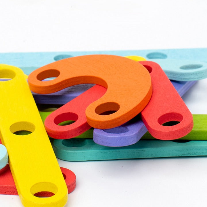 PuzzleCraft – Pädagogisches Puzzle Spielbrett mit geometrischen Formen und passenden Karten