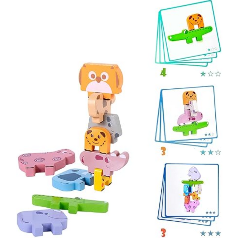 ZooStack – Tier Stapelblockspiel für Formanpassungsbalance und kognitive Entwicklung