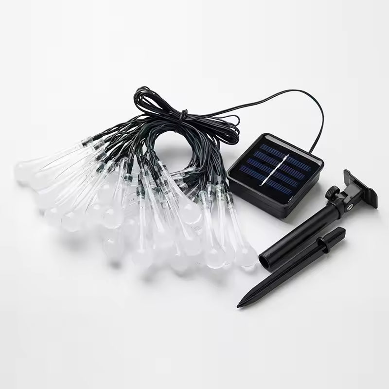 SolarMist – Wetterfeste solarbetriebene Wassertropfen Lichterketten für Im Freien Dekor