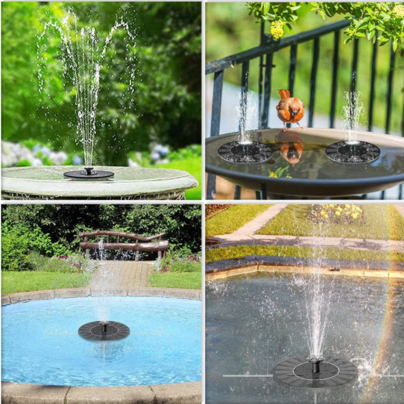 AquaBloom – Solarbetriebener Vogelbrunnen mit wunderschönem Wasserspiel