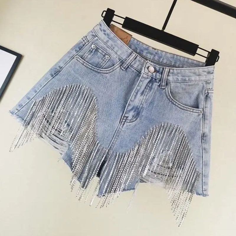 Melina – Stylische hoher Taille Kurze Hosen mit Seitentaschen