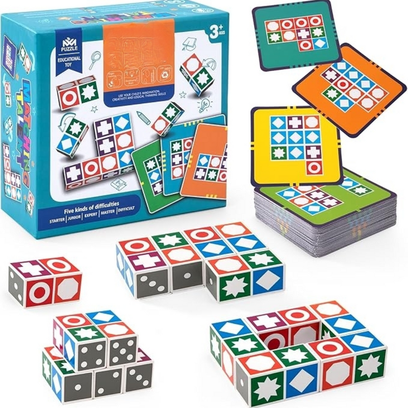 PuzzlePulse – Rätsel Zuordnungsspiel mit Musterblock Puzzle für die kognitive Entwicklung