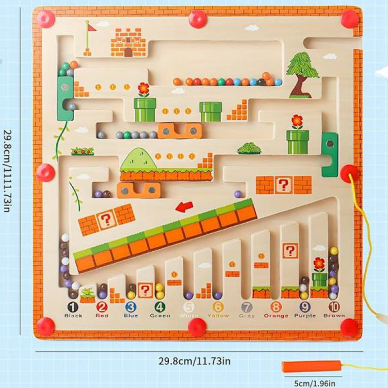 MazeMaster – Montessori Zahlen und Farbenlabyrinth zur Entwicklung logischer und motorischer Fähigkeiten