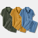 Alaric - Lässiges Hemd Kurzärmelig mit Kordelzug Kurze Hosen zweiteiliges Satz