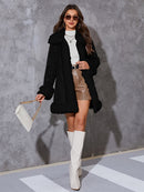 Wilma - Warmer Langarmmantel mit Pelzfutter und Taschen