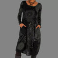 Calista - Elegantes Kleid mit langen Ärmeln und rundem Ausschnitt