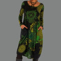 Calista - Elegantes Kleid mit langen Ärmeln und rundem Ausschnitt