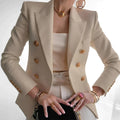 Salome - Lässiger Langarm Blazer mit Reverskragen und Knopfdetails
