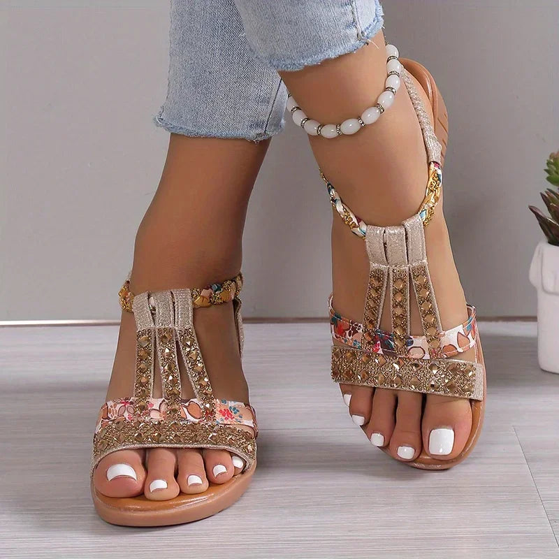Sophia – Stylische Offene Zehenpartie Sandalen mit verstellbarem Entwerfen und rutschfester Sohle