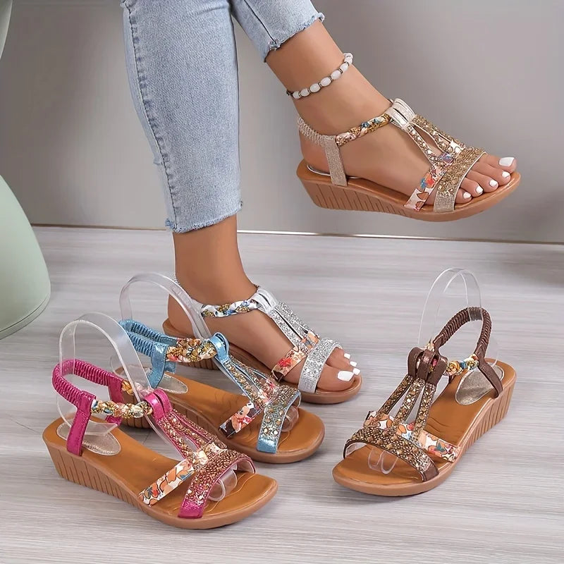 Sophia – Stylische Offene Zehenpartie Sandalen mit verstellbarem Entwerfen und rutschfester Sohle