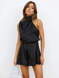 Doris - Eleganter ärmelloser kurzer Jumpsuit mit elastischer Taille