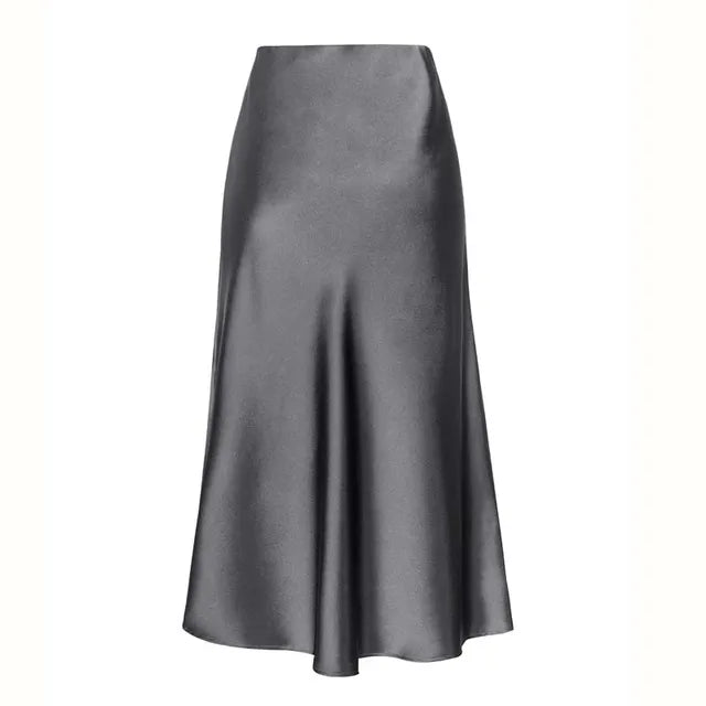 Emilia - Modischer Midirock mit hoher Taille und Seitenschlitz