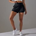 ElviraFit – 2-in-1-Trainingsshorts mit hohem Bund, integrierter Schicht und praktischen Aufbewahrungstaschen