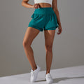 ElviraFit – 2-in-1-Trainingsshorts mit hohem Bund, integrierter Schicht und praktischen Aufbewahrungstaschen