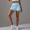 ElviraFit – 2-in-1-Trainingsshorts mit hohem Bund, integrierter Schicht und praktischen Aufbewahrungstaschen