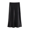 Doris - Eleganter Midirock mit hoher Taille und bequemem Gummibund