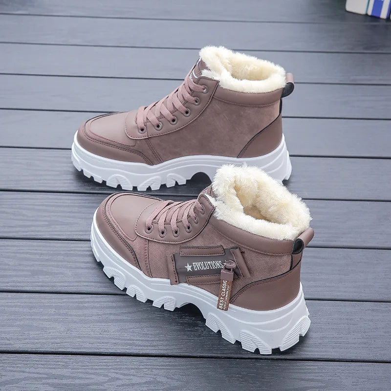 Mila - Warm Rutschfest Knöchel Vlies Stiefel