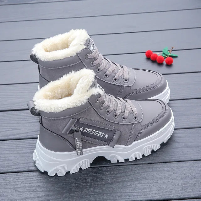 Mila - Warm Rutschfest Knöchel Vlies Stiefel