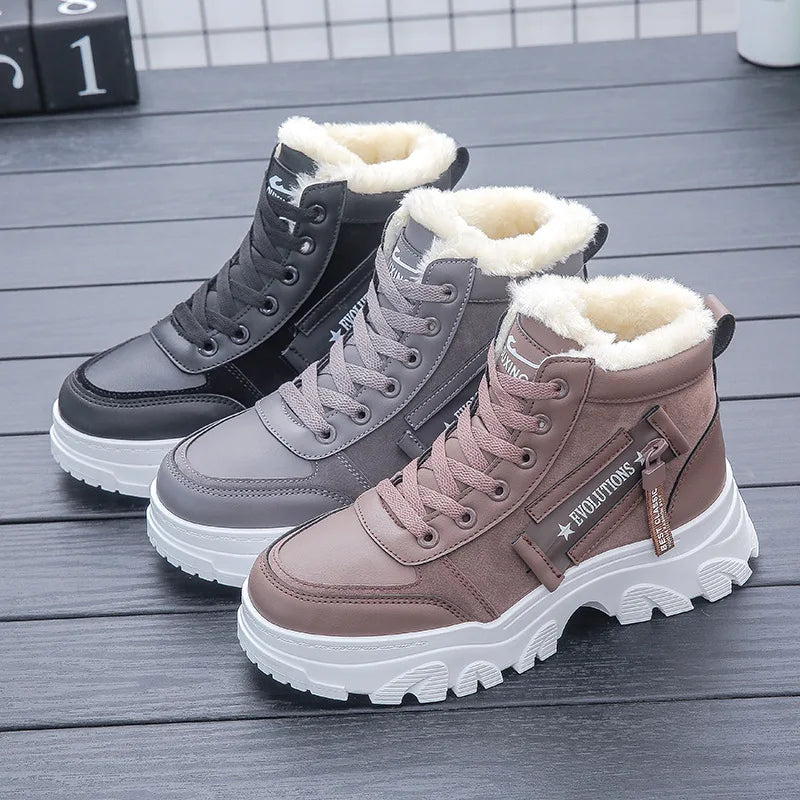 Mila - Warm Rutschfest Knöchel Vlies Stiefel