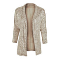 Hanna - Stylischer Pailletten Blazer mit langen Ärmeln und offener Frontgestaltung