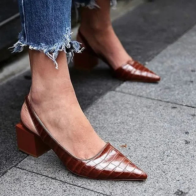 Sophia - Lässige Rutschfest Spitze Zehe Slingback Schuhe