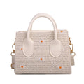 Elena – Handtasche mit Blumenmuster strukturiertem Finish und Griffen