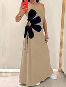 Wendla – Modisches Eine Schulter Kleid mit Blumenprint