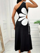 Wendla – Modisches Eine Schulter Kleid mit Blumenprint