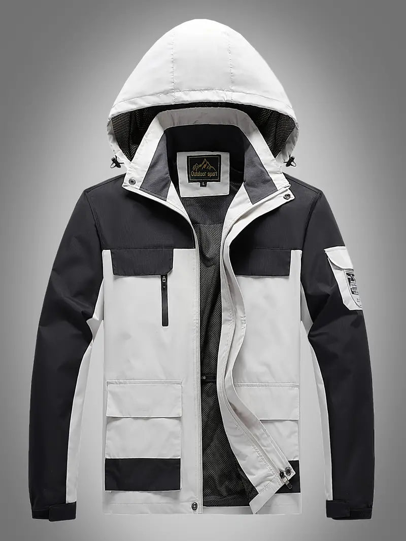 Adam - Langärmelig Wasserdicht Kapuze Jacke Mit Taschen