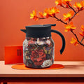 TeaGlide - Tee Thermoskanne mit floralem Vintage Muster und langanhaltender Wärmespeicherung
