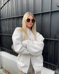 Virginia - Elegante Rundhals Jacke Mit Tasche